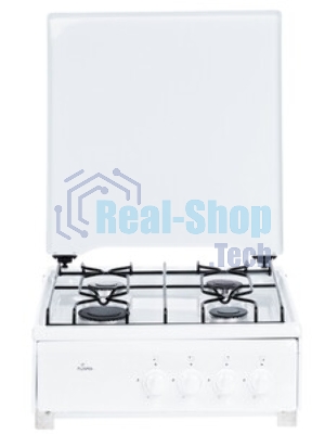 Плита газовая Flama AVG 1401 W белый,крышка