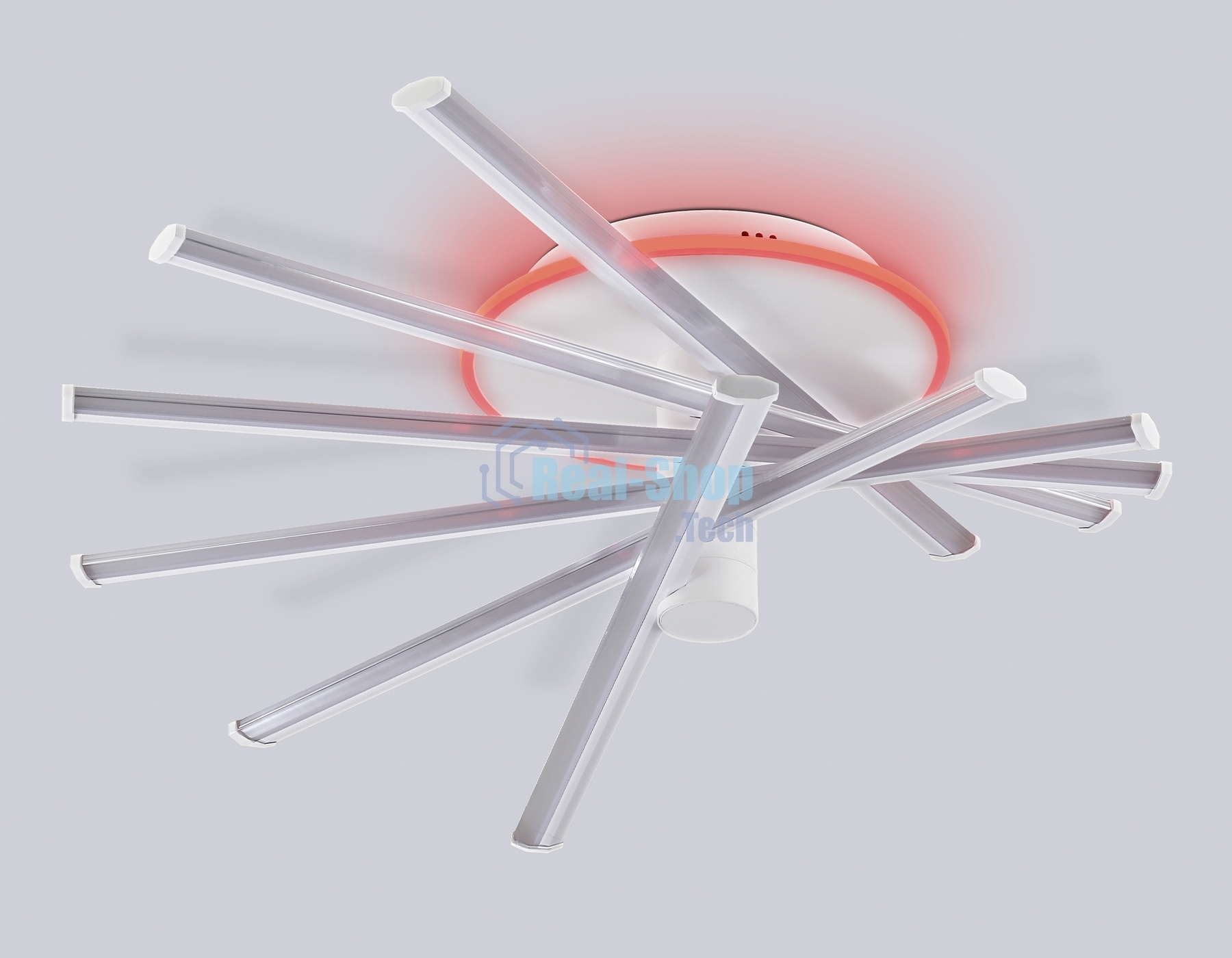 Потолочный светодиодный светильник Ambrella light FL6231 WH белый 88W 3000K-6400K+RGB 605*605*200 (ПДУ ИК)