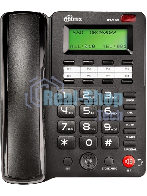 Телефон проводной Ritmix RT-550 черный