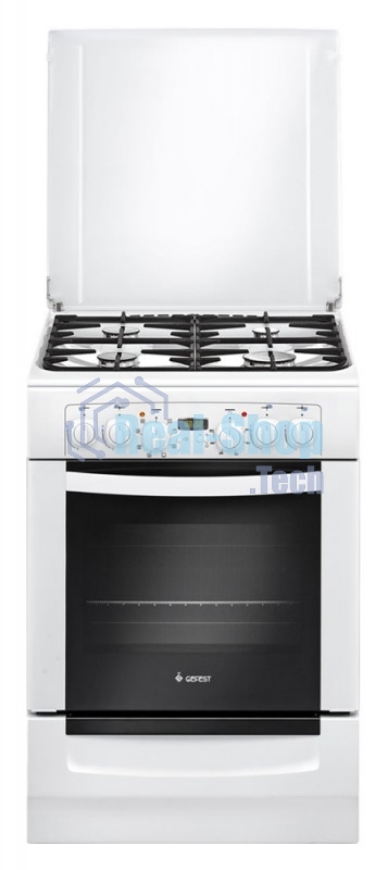 Плита комбинированная Gefest ПГЭ 6102-03 белый, конфорок 4 газовых, духовка 55 л, 60 см x 85 см x 60 см