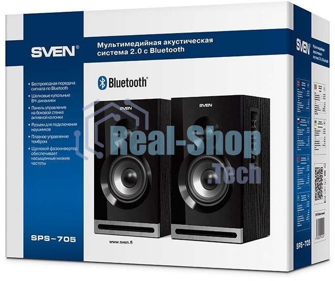 Акустическая система SVEN SPS-705 2.0 черный 40Вт