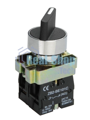 Переключатель LAY5-BD33 на 3 полож. черный I-O-II станд. ручка ИЭК BSW60-BD-3-K02