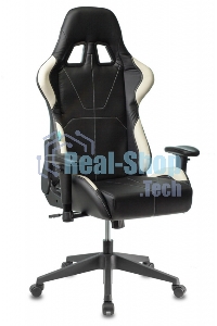 Кресло игровое Бюрократ VIKING 5 AERO WHITE черный/белый искусственная кожа