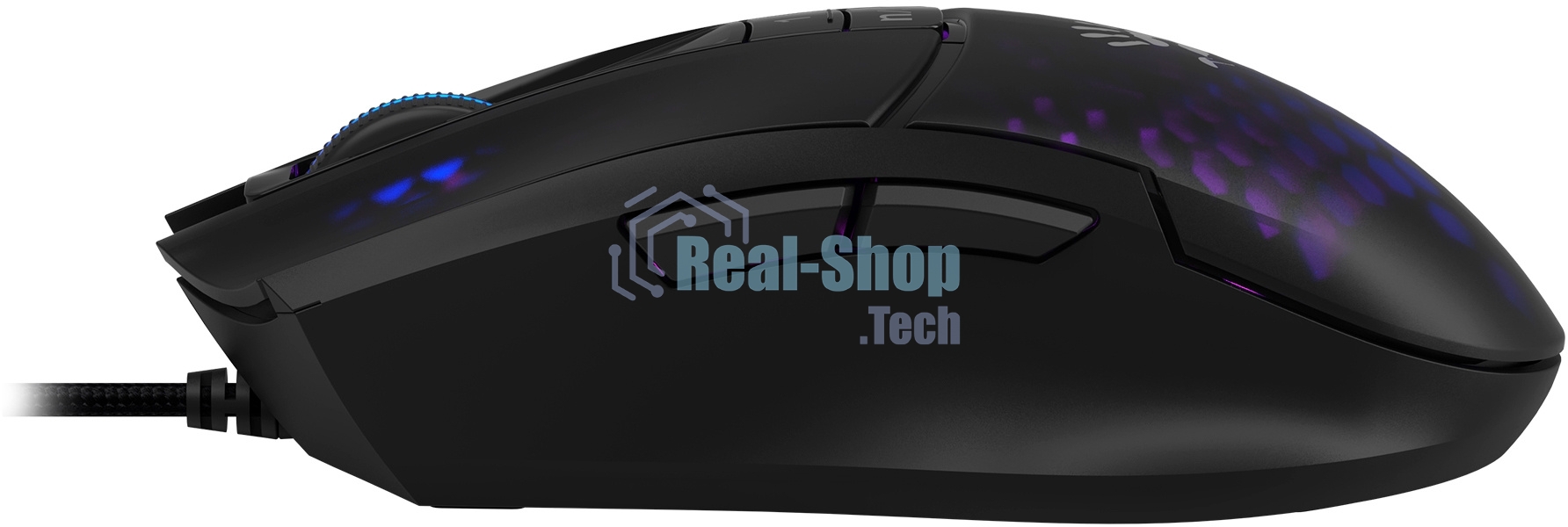Мышь проводная A4Tech Bloody L65 Max черный/фиолетовый, 12000 dpi, USB, кнопки - 7