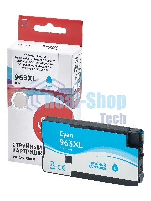 Картридж струйный Sakura 3JA27AE (№963XL Cyan) для HP, голубой, 25,5 мл., 1600 к.