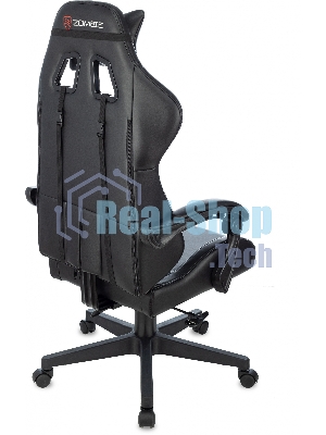 Кресло Бюрократ Zombie GAME TETRA черный/карбон, экокожа, 120 кг, механизм качания