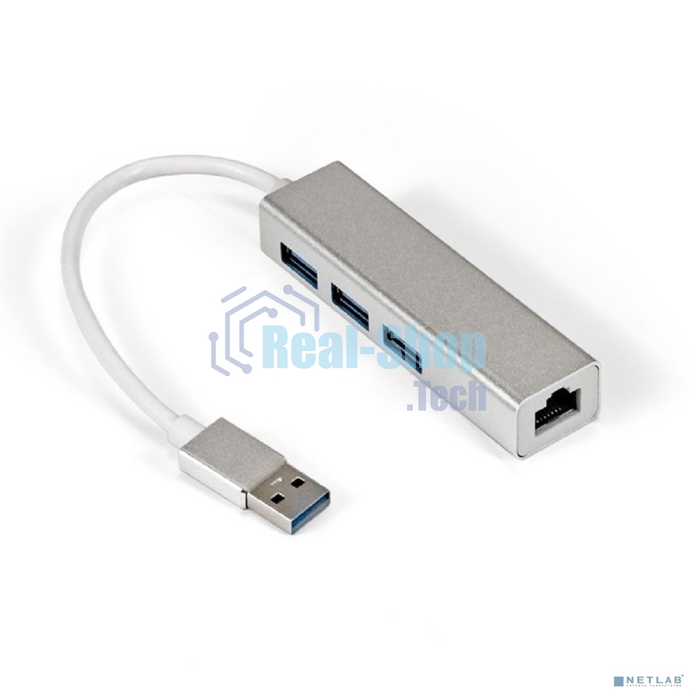 Кабель-адаптер ExeGate EXE-77U3T-45 (USB3.0 --> 3xUSB3.0 + 1xRJ45 UTP 1000Mbps RLT8153)