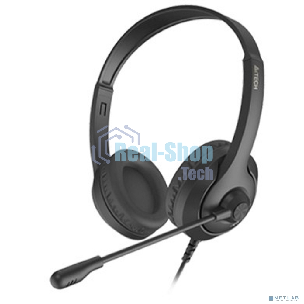 Гарнитура проводная с микрофоном A4Tech Fstyler FH100i черный 1.8м накладные оголовье (FH100I)