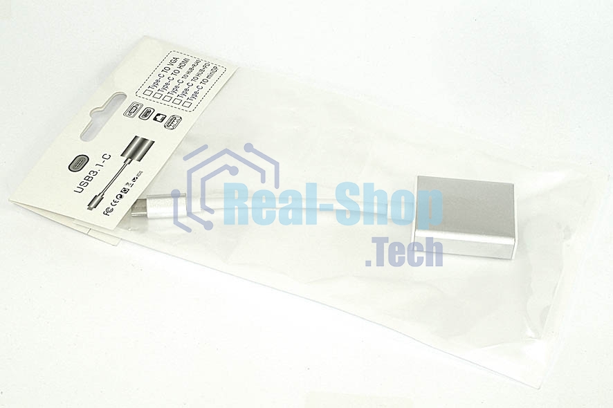 Адаптер Multiport Type-C на VGA для MacBook, серебристый