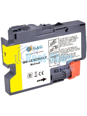 Картридж струйный G&G GG-LC3239XLY желтый (52мл) для Brother HL-J6000DW/J6100DW