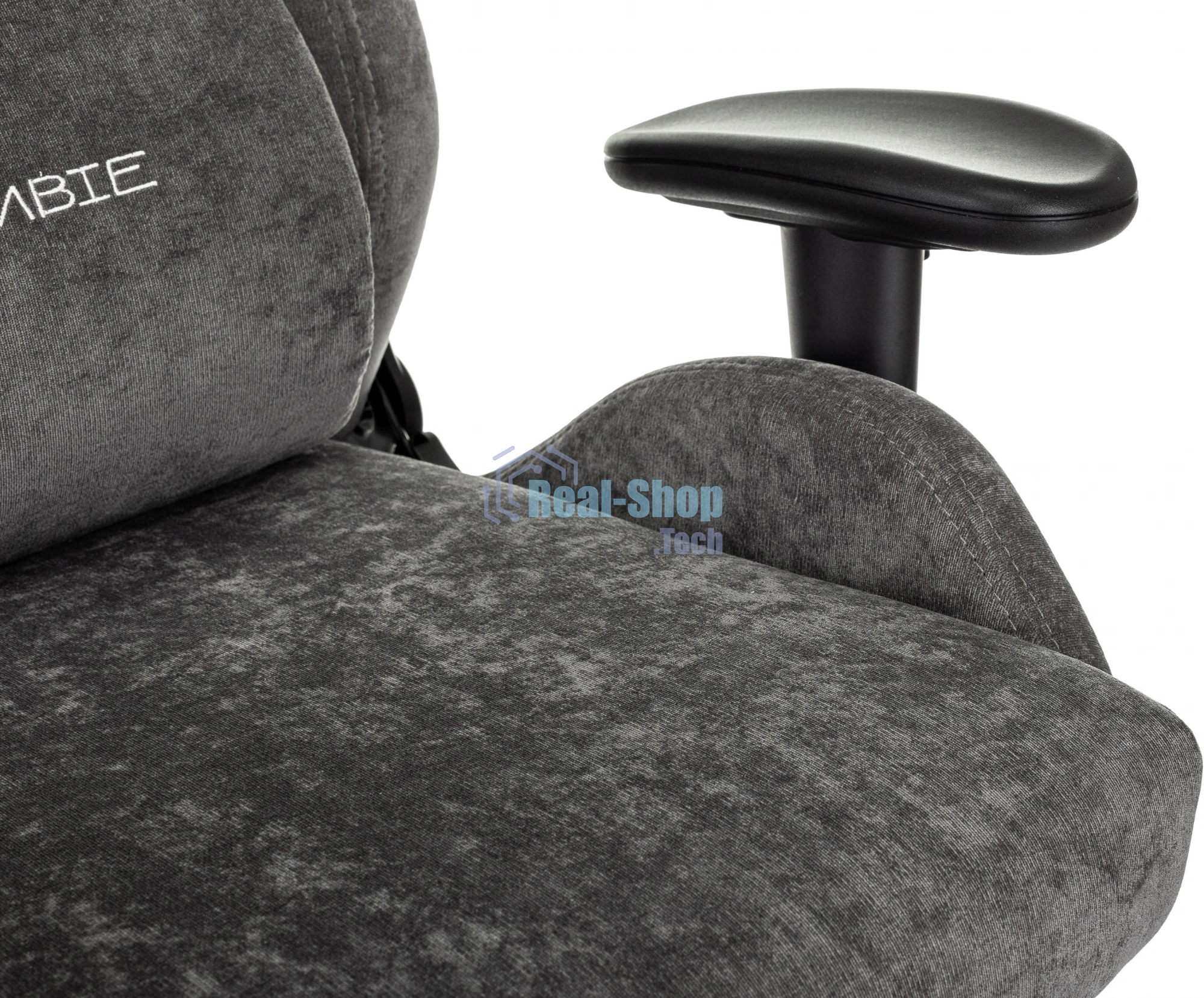 Кресло игровое Zombie Ghost Fabric серый Light-19 крестов. пластик