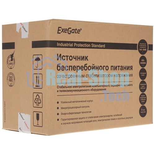 Источник бесперебойного питания ExeGate SpecialPro Smart LLB-1000.LCD.AVR.C13.RJ.USB / 1000 ВА / 650 Вт / 6 x IEC 320 C13
