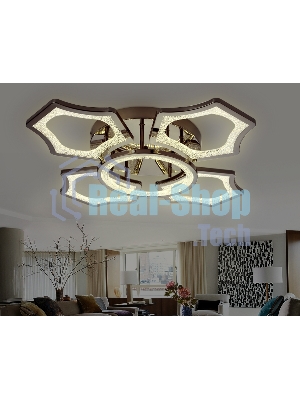 Потолочный светодиодный светильник FA576/4+1 DCH черный хром 106W 620*620*120 (ПДУ РАДИО 2.4G)