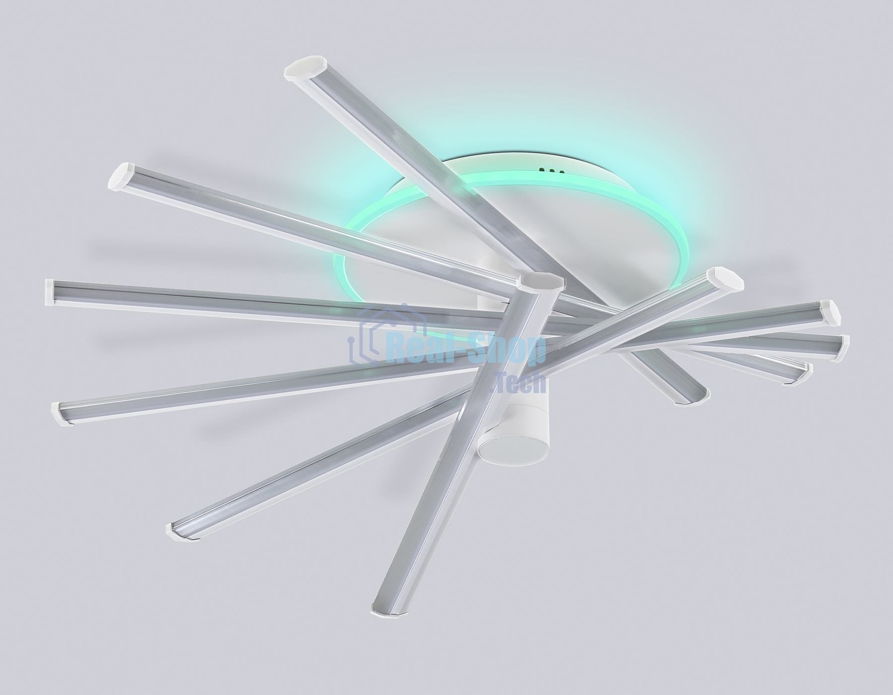 Потолочный светодиодный светильник Ambrella light FL6231 WH белый 88W 3000K-6400K+RGB 605*605*200 (ПДУ ИК)