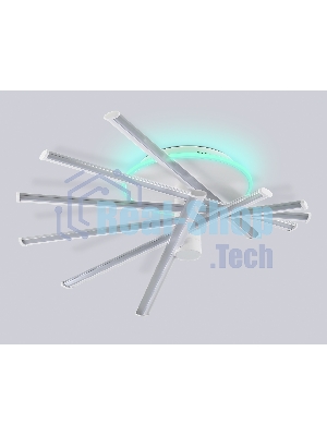 Потолочный светодиодный светильник Ambrella light FL6231 WH белый 88W 3000K-6400K+RGB 605*605*200 (ПДУ ИК)