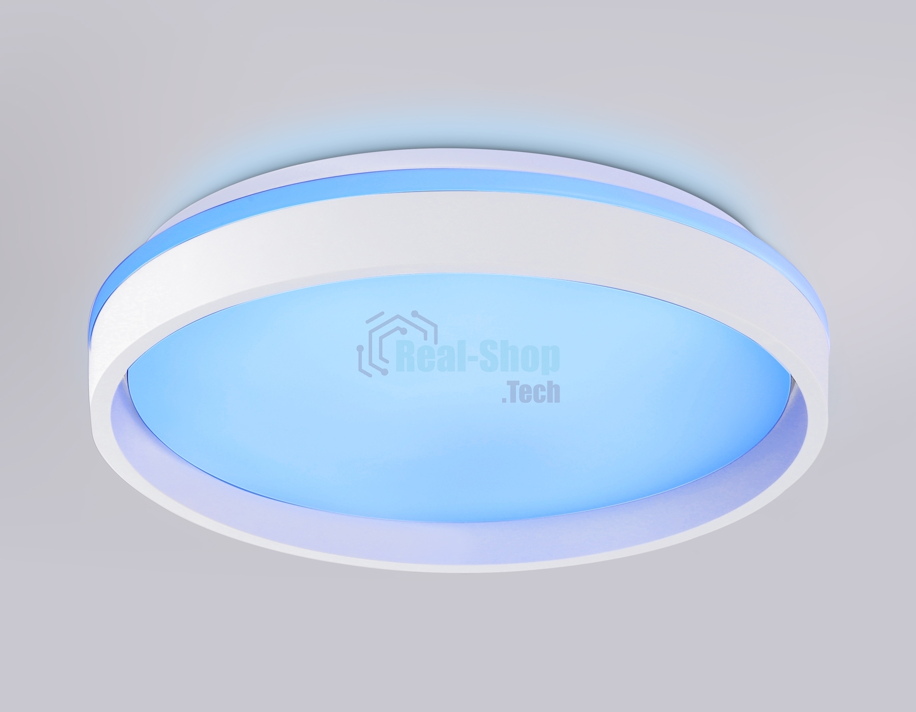 Светодиодный светильник RGB Ambrella light FZ601 WH/GD белый/золото IP20 46W 3000K-6500K+RGB D390*80 (ПДУ ИК)