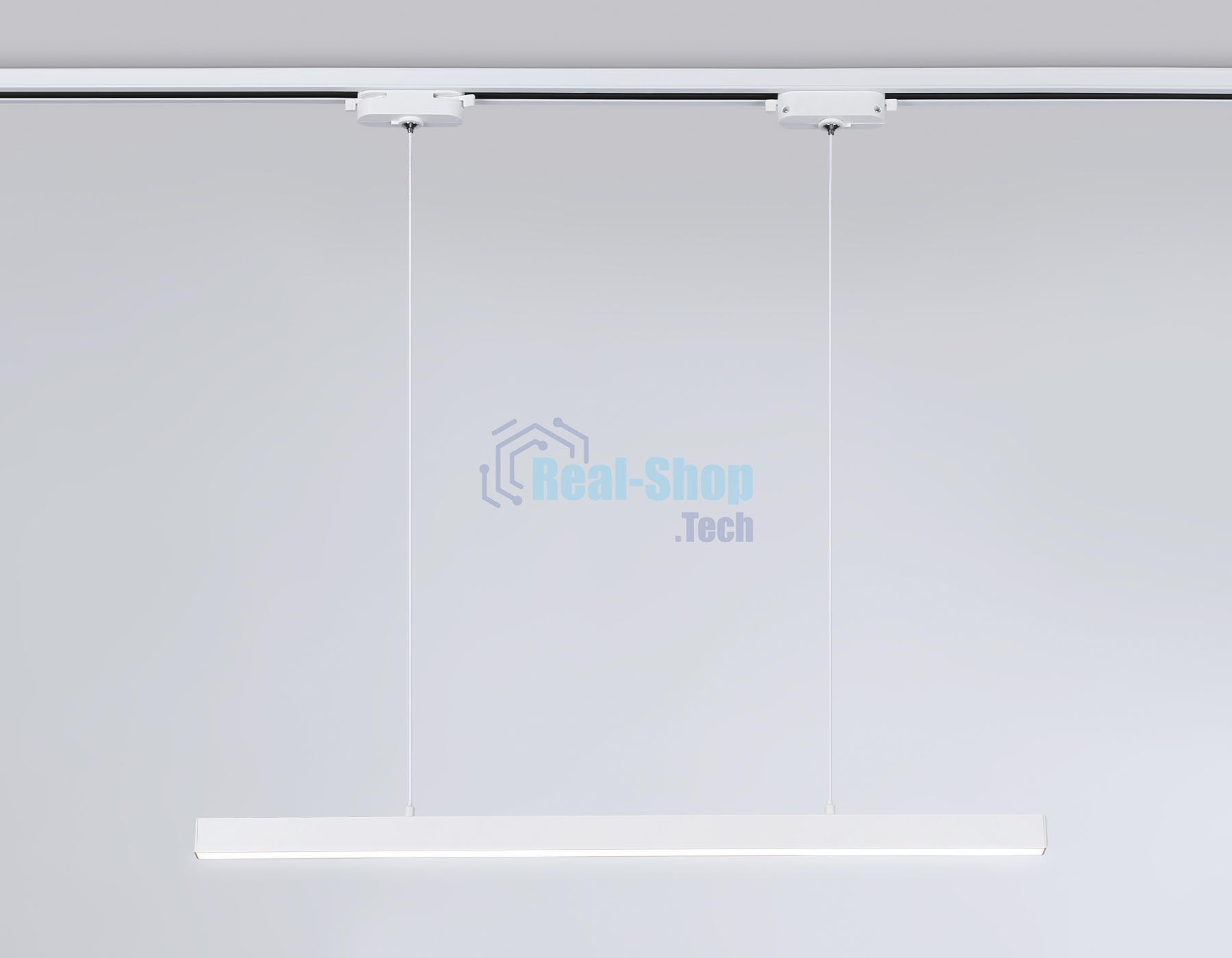 Трековый однофазный подвесной светодиодный светильник Ambrella light GL6783 WH белый LED 24W 4200K 600*22*1025