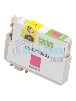 Картридж струйный Cactus CS-EPT0803 (T0803) пурпурный (11,4 мл) для Epson Stylus Photo P50/PX650/PX660/PX700/PX700W/PX710/PX710W/PX720/PX720WD/PX800/PX800FW/PX810/PX810FW/PX820/PX820FWD/R265/R285/R360/RX560/RX585/RX685