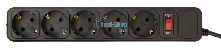 Сетевой фильтр PC Pet AP01006-1.8-BK 1.8 м (5 розеток) черный