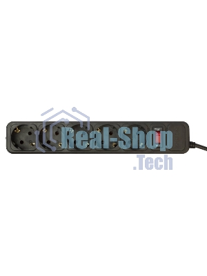 Сетевой фильтр PC Pet AP01006-1.8-BK 1.8 м, 5 розеток, черный