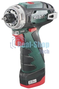 Дрель-шуруповерт аккумуляторная Metabo PowerMaxx BS 600080500, Аккумуляторный, 12В, 2 АКБ