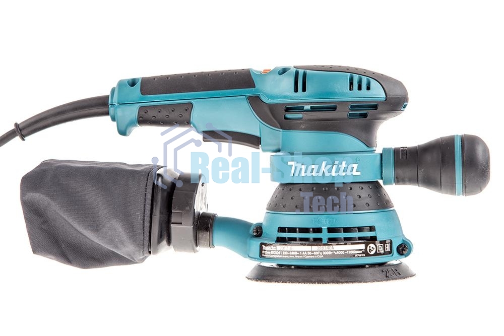 Эксцентриковая шлифовальная машина Makita BO5041 ЭШМ,300Вт,ф125мм,4000-12000об\м,ампл-2.8мм,1.4кг,кор,п\сборник,доп.рукоятка