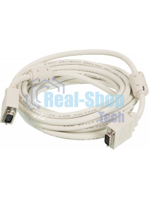 Кабель VGA Ningbo CAB016S-5m VGA HD15 (m)/VGA HD15 (m) 5м феррит.кольца