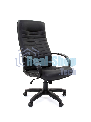 Кресло Chairman 480 LT черный, экокожа, 120 кг
