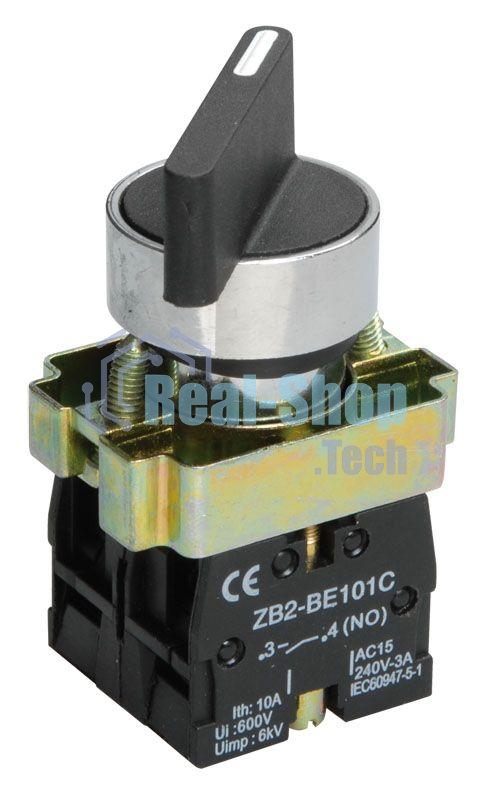 Переключатель LAY5-BJ33 на 3 полож. черный I-O-II дл. ручка ИЭК BSW70-BJ-3-K02