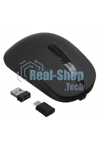 Мышь беспроводная Oklick 636LWC черный, 2400 dpi, радиоканал, USB/USB-C, кнопки - 6