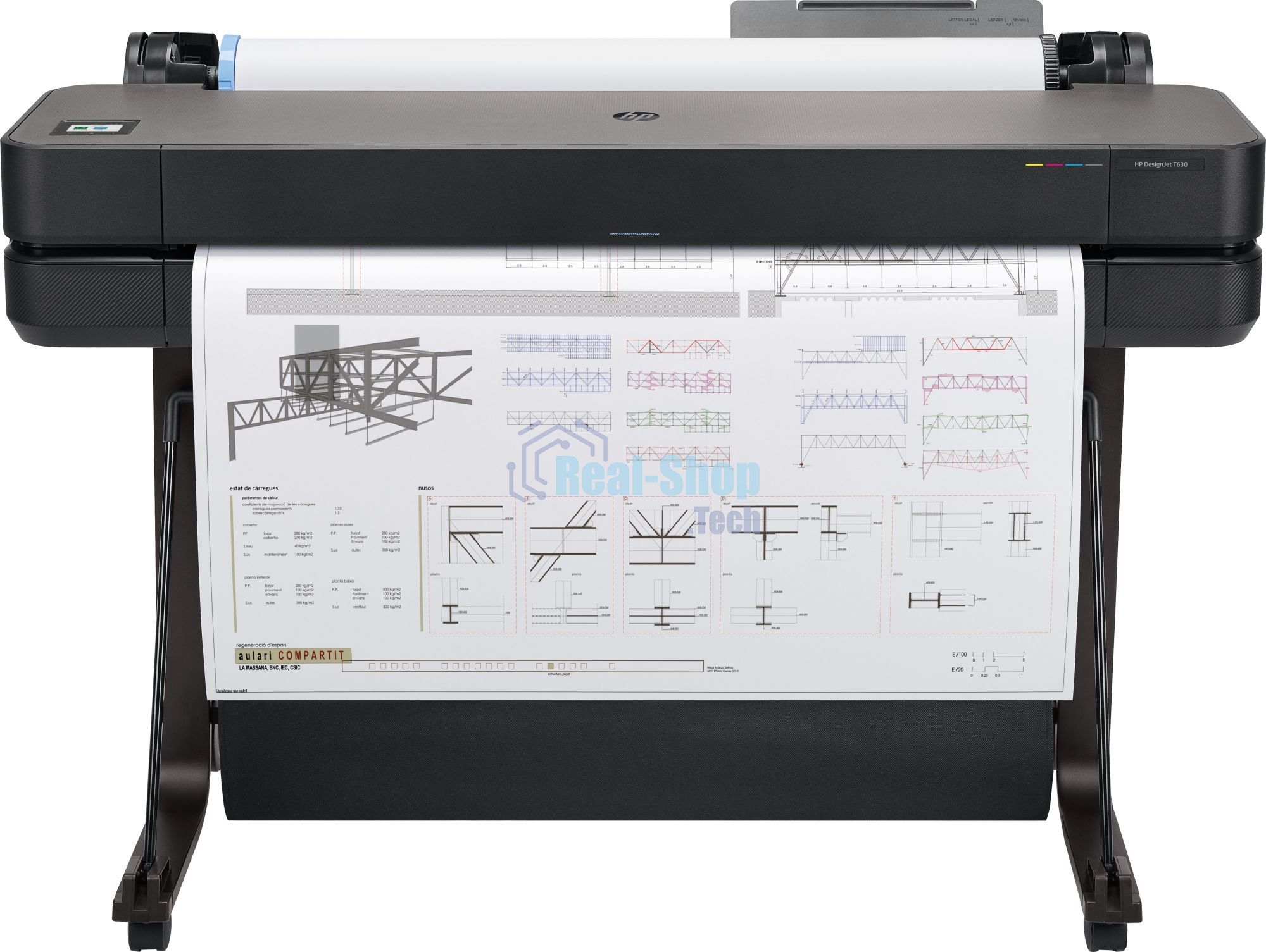Плоттер струйный HP Designjet T630 (5HB11A), A0, 36