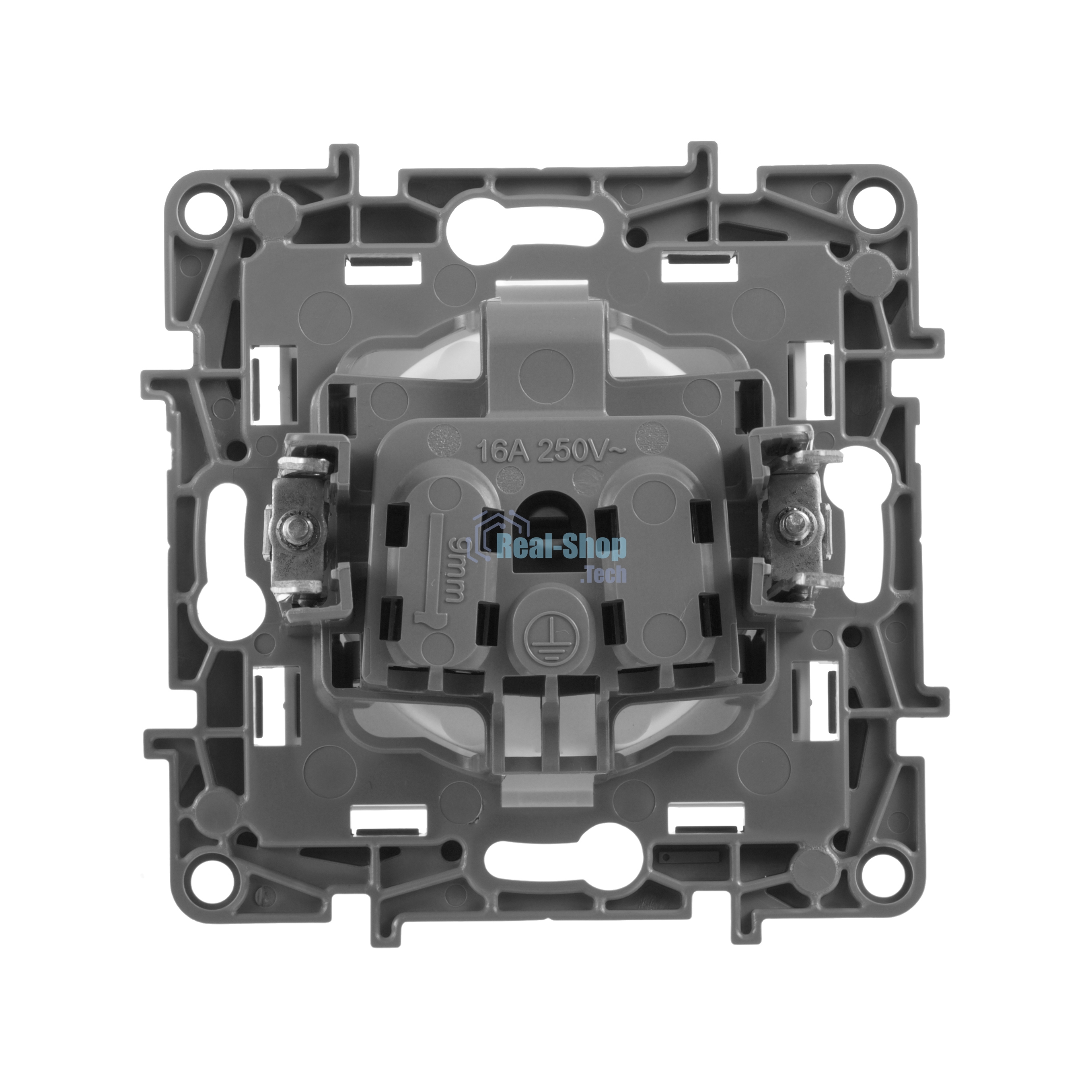 Розетка 2К винты, белый ETIKA