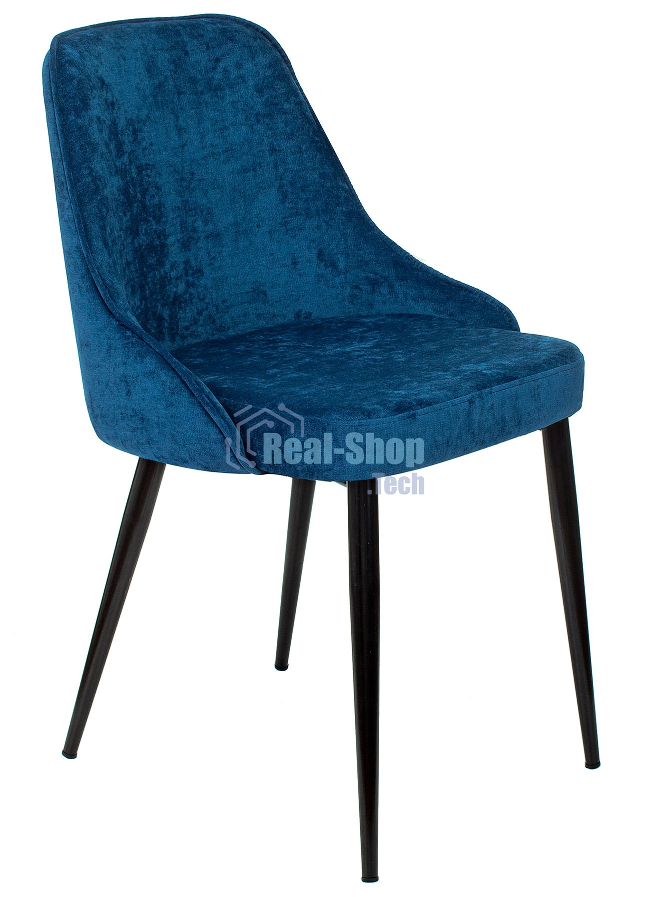 Стул для кухни Бюрократ KF-5_2 Velvet 29 комплект 2 шт, темно-синий, металл черный на ножках