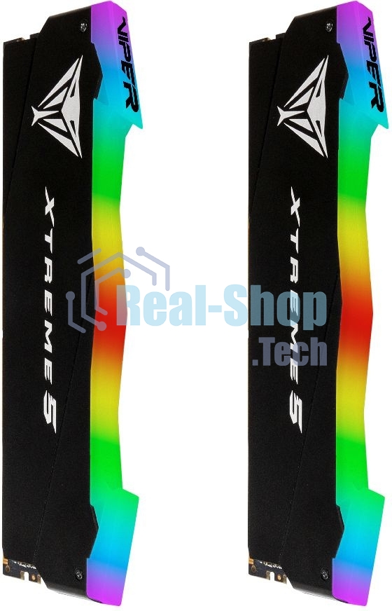 Оперативная память Patriot Viper Xtreme 5, DDR5, 48GB (2x24GB), 8000MHz, CL38, DIMM, с радиаторами, RGB, черный