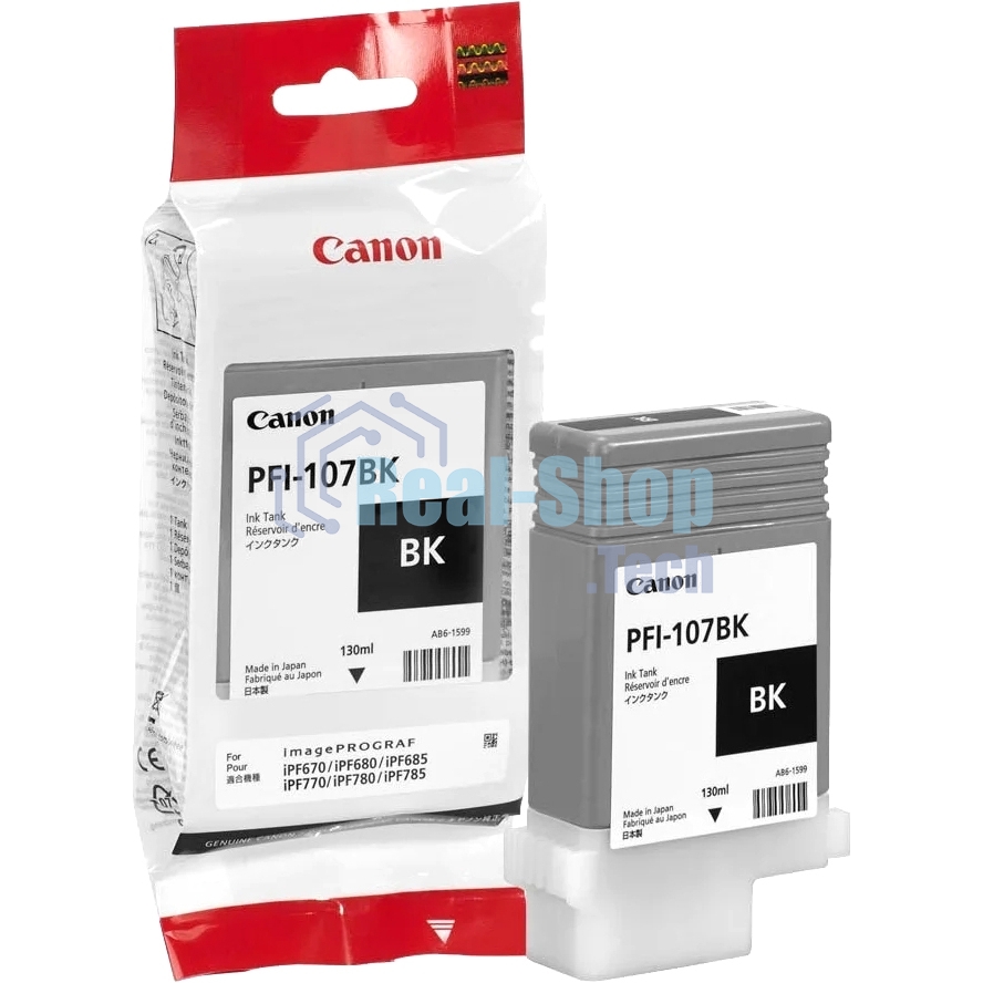 Картридж струйный Canon PFI-107BK (6705B001) черный (130 мл) для Canon iP F680/685/780/785