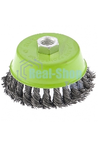 Щетка для УШМ Сибртех 100 мм, М14, Чашка, крученая проволока 0,5 мм