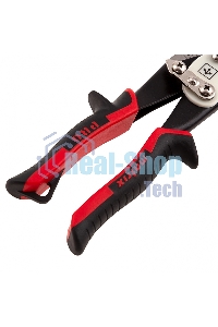 Ножницы по металлу Matrix, удлиненные, 290 мм, прямой рез, CrMo, 2-комп.обрезиненные рук-ки, PRO