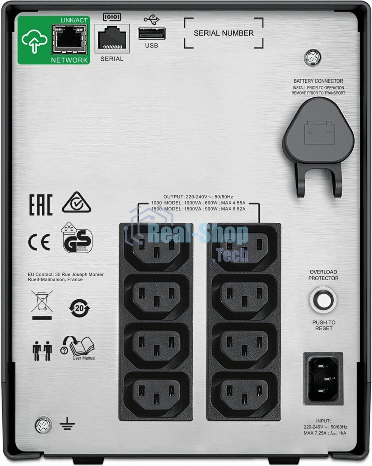 Источник бесперебойного питания APC Smart-UPS C SMC1500IC/1500 ВА/900 Вт/8xIEC320 С13