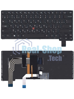Клавиатура для ноутбука Lenovo Yoga S3-14, Yoga 460, черная с подсветкой