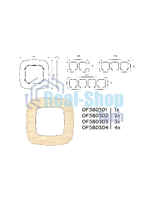 Рамка OMEGA Radian (Шампань Металл шлифованный) 1-ая OF580301