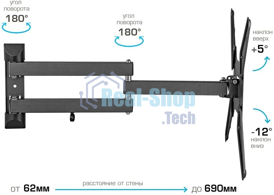 Кронштейн для телевизора Kromax OPTIMA-410 g/t 4 шт/уп. Кр. стал. наст. для TV 14