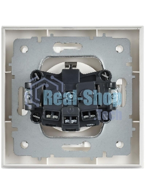 Розетка IEK BR-R14-16-K91-F BRITE РСР14-1-0-БрАБ 16А в сборе с заземл. защ. шторки арктич. бел.