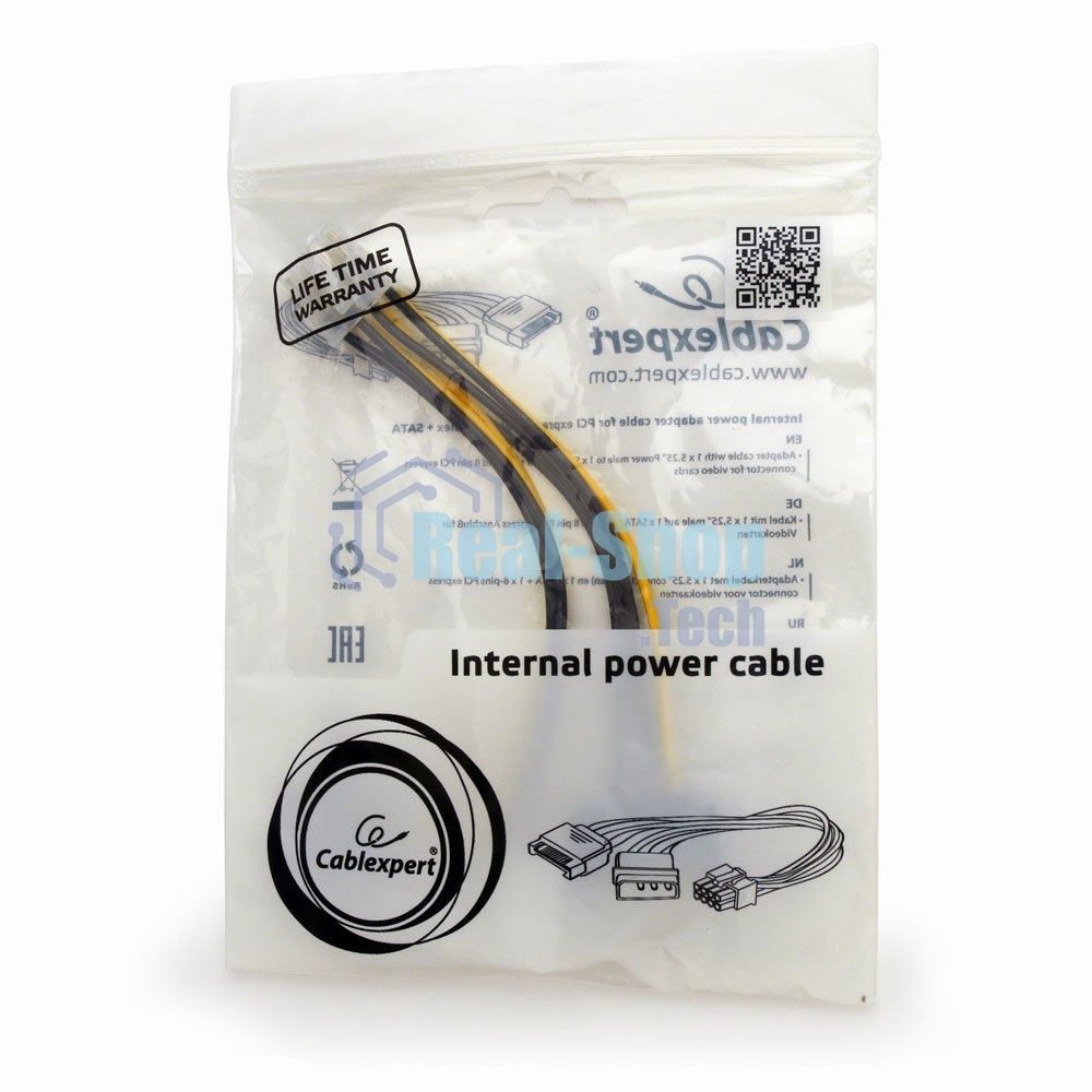 Разветвитель питания Cablexpert CC-PSU-82, Molex+SATA->PCI-Express 8pin, для подключения в/к PCI-Е (8pin) к б/п ATX