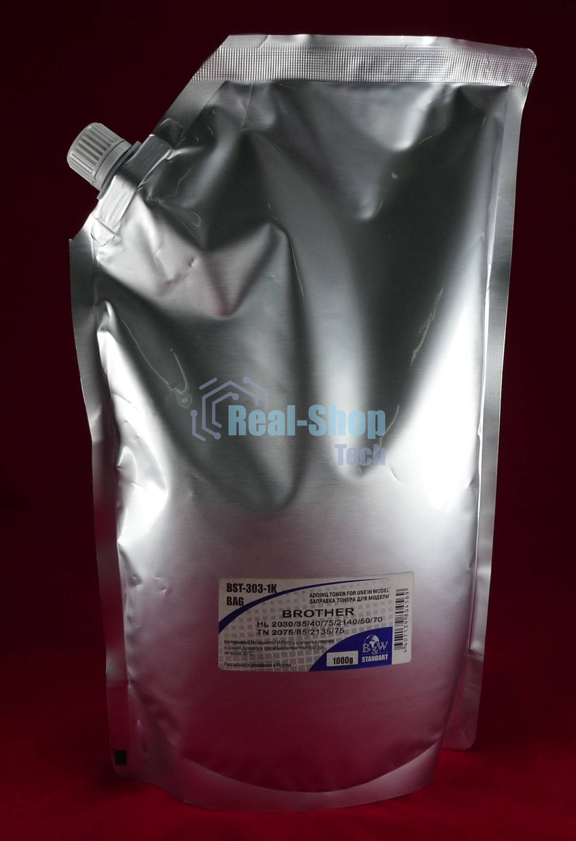 Тонер Brother TN 2075/85/2135/75 HL 2030/35/40/75/2140/50/70 (пакет 1kg) Black&White Standart