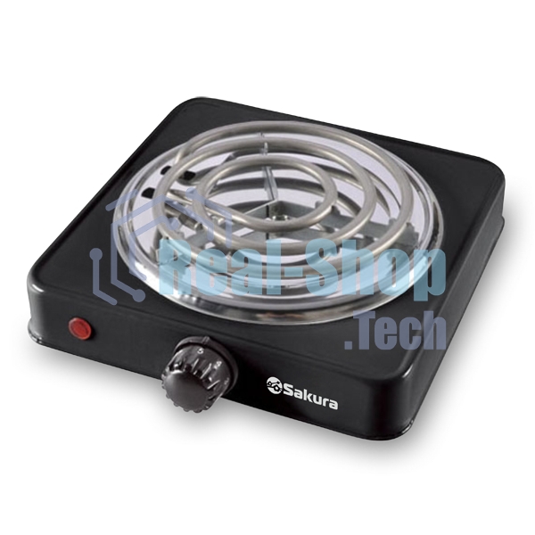 Плита настольная электрическая Sakura ПЭ-02В 1000Вт 145мм 1конф/спир