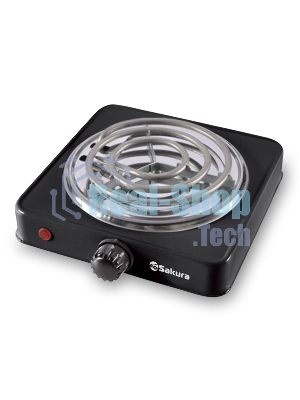 Плита настольная электрическая Sakura ПЭ-02В 1000Вт 145мм 1конф/спир