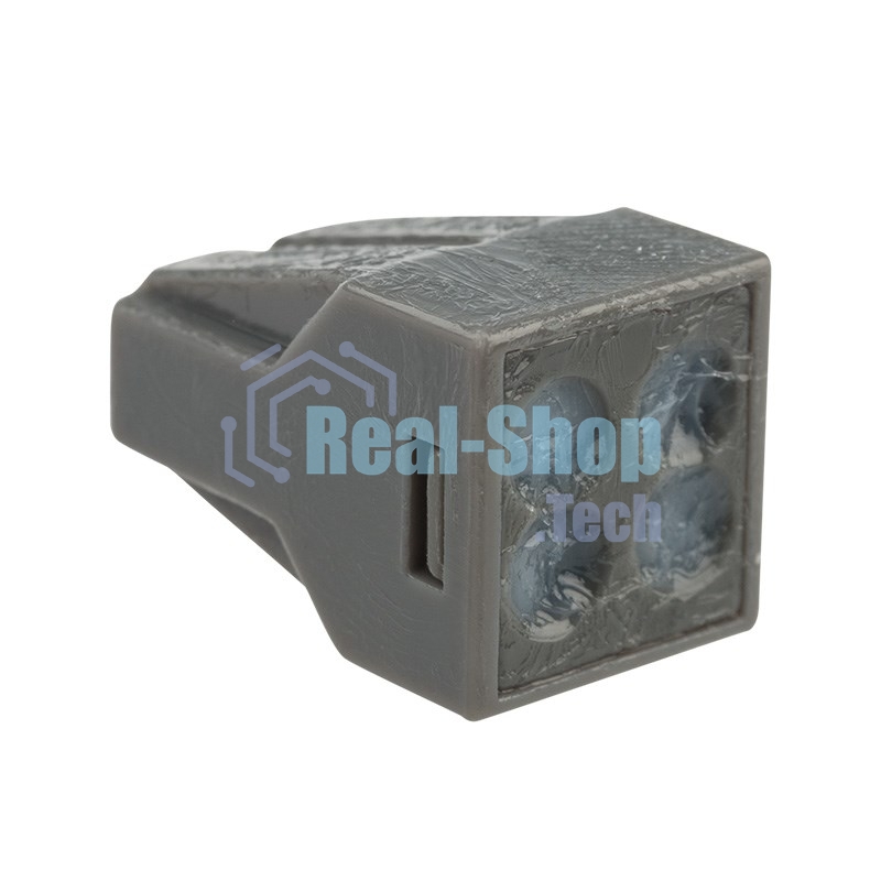 Экспресс-клемма с пастой Rexant 4-проводная до 2,5 мм², серая (100 шт./уп.) (773-304)