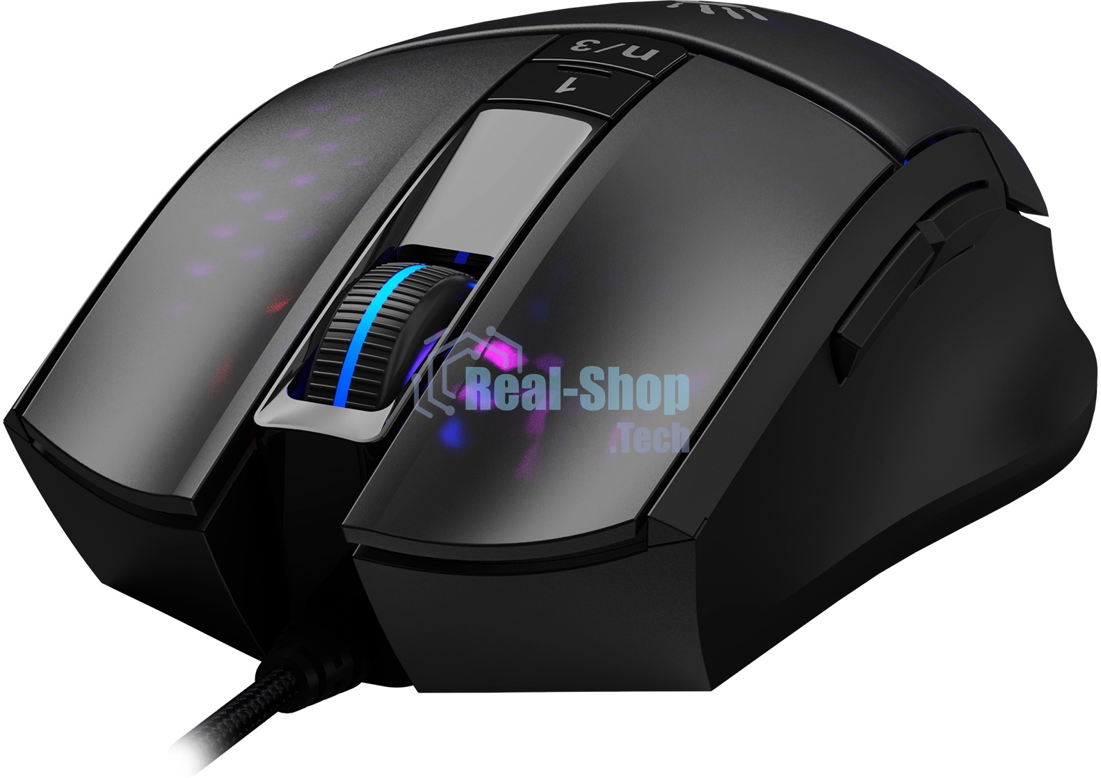 Мышь проводная A4Tech Bloody L65 Max черный/фиолетовый, 12000 dpi, USB, кнопки - 7