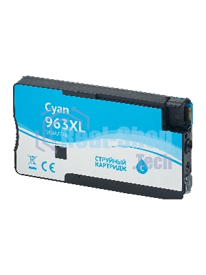 Картридж струйный Sakura 3JA27AE (№963XL Cyan) для HP, голубой, 25,5 мл., 1600 к.