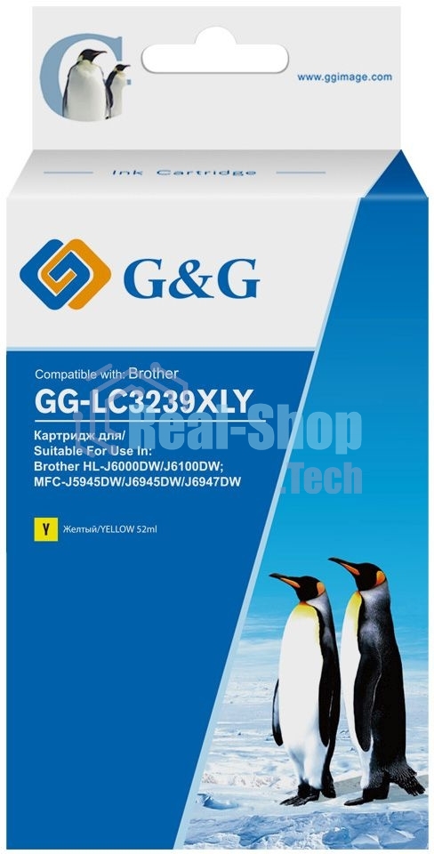 Картридж струйный G&G GG-LC3239XLY желтый (52мл) для Brother HL-J6000DW/J6100DW